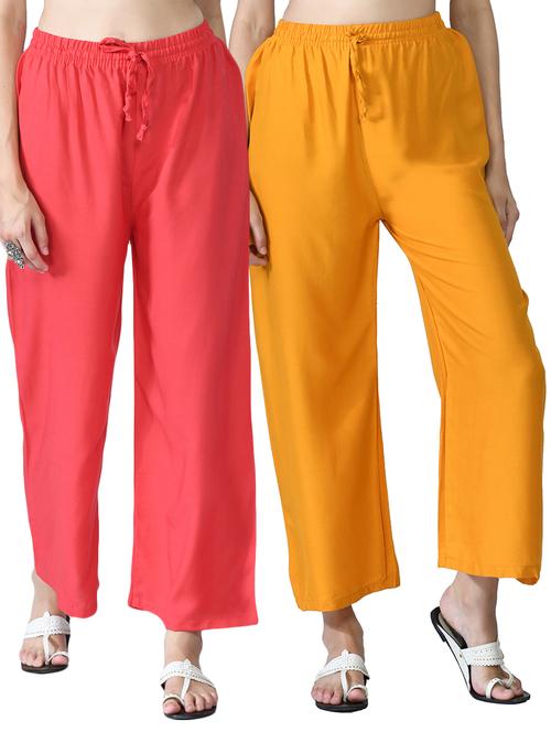 pack of 2 solid straight palazzo - 18491502 - Very Small Image - 1