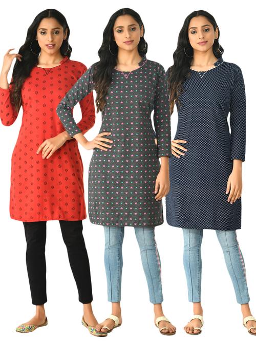 women's kurta combo - 18491766 - Very Small Image - 1