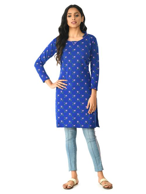 floral straight kurti - 18491789 - Very Small Image - 1