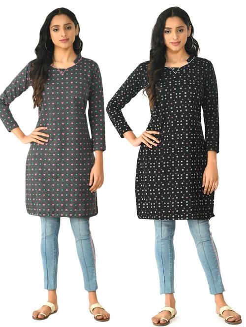 women's straight kurta - 18491797 - Very Small Image - 1