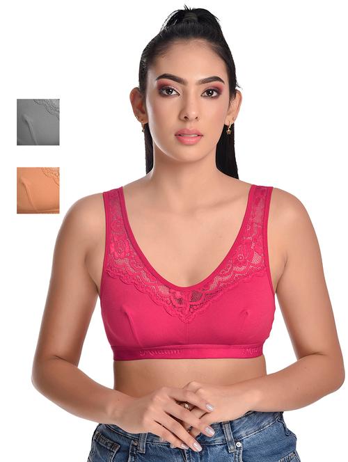 pack of 3 non padded sports bra - 18493096 - Very Small Image - 1