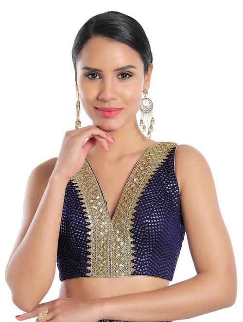 v neck sequined blouse - 18493121 - Very Small Image - 1