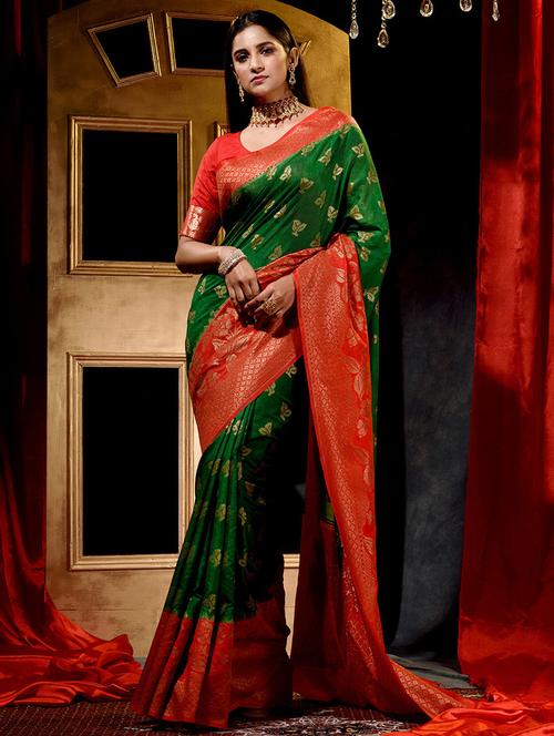 self design woven saree - 18499145 - Very Small Image - 1