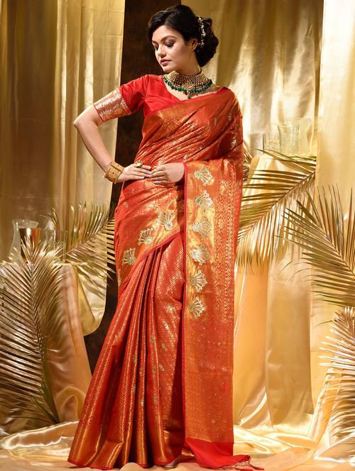 tassels detailed woven saree - 18499279 - Very Small Image - 1