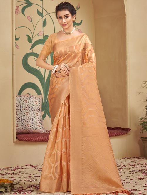 self design woven saree - 18499384 - Very Small Image - 1