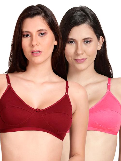 pack of 2 multi-colored regular bra - 18499825 - Very Small Image - 1
