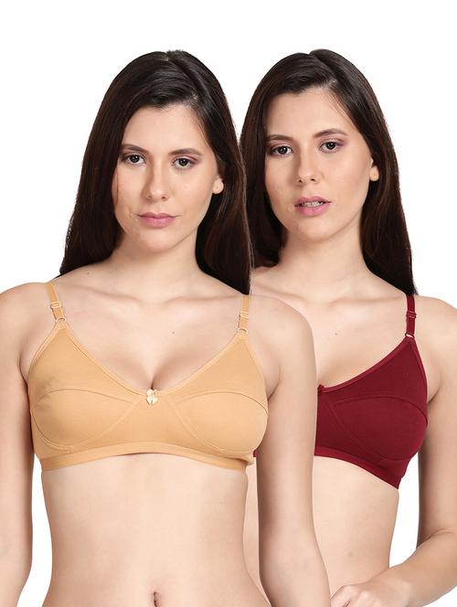 pack of 2 multi-colored regular bra - 18499831 - Very Small Image - 1
