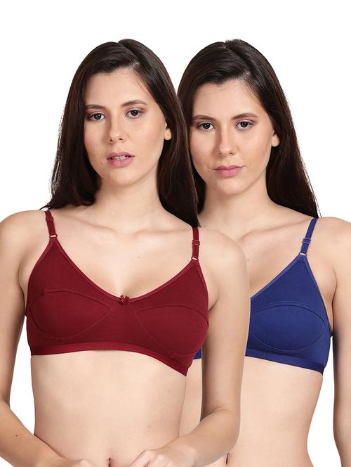 pack of 2 multi-colored regular bra - 18499841 - Very Small Image - 1