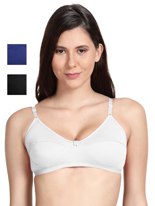 pack of 3 multi colored regular bra - 18499878 - Very Small Image - 1