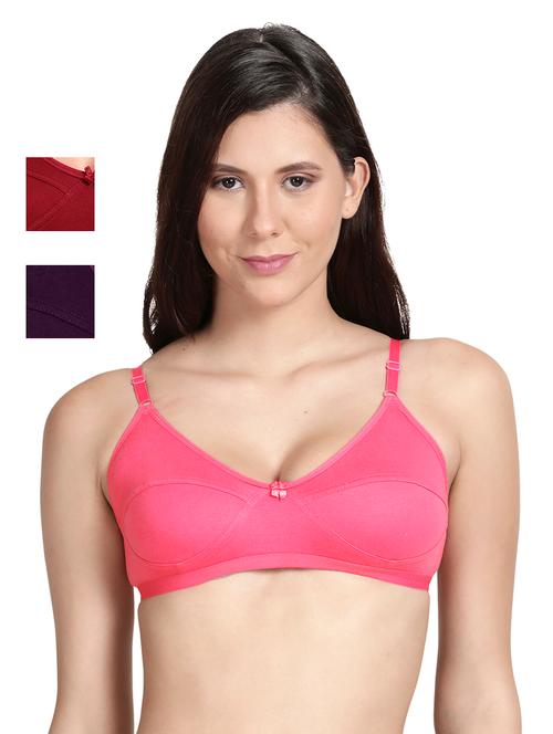 pack of 3 multi colored regular bra - 18499886 - Very Small Image - 1