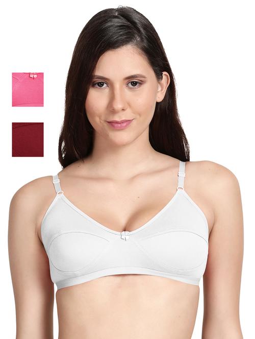 pack of 3 multi colored regular bra - 18499888 - Very Small Image - 1