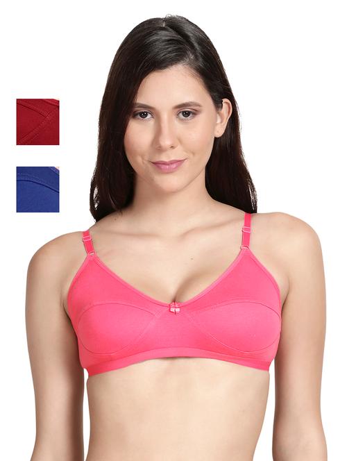pack of 3 multi colored regular bra - 18499890 - Very Small Image - 1