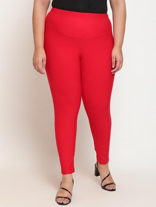 high rise solid plus size jegging - 18500247 - Very Small Image - 1