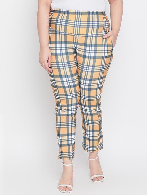high rise checkered plus size jegging - 18500250 - Very Small Image - 1