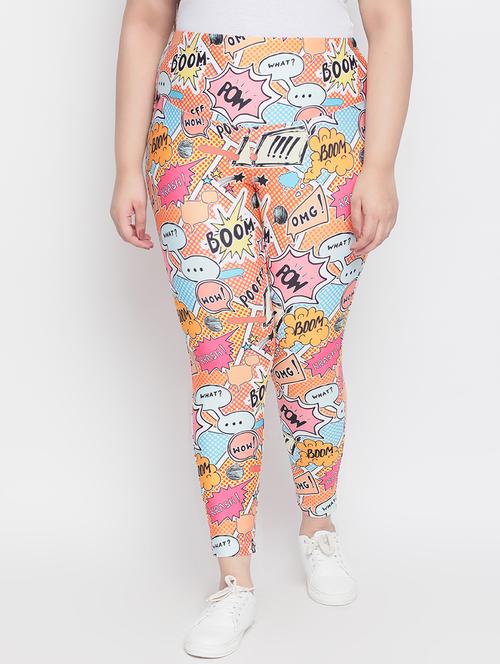 high rise pop art print plus size jegging - 18500261 - Very Small Image - 1