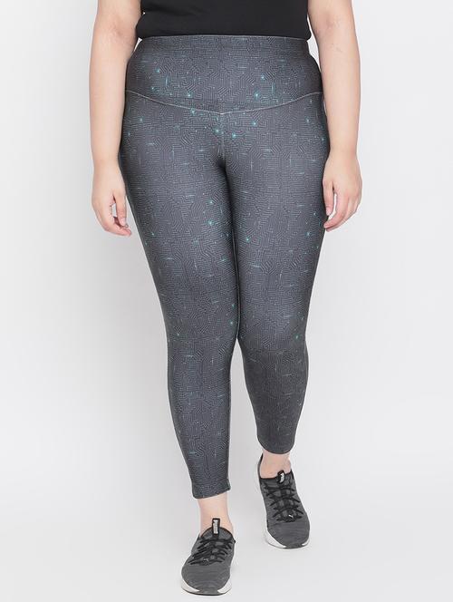 high rise techno printed plus size jegging - 18500271 - Very Small Image - 1