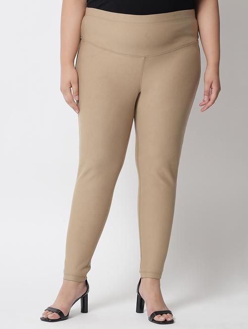high rise solid plus size jegging - 18500284 - Very Small Image - 1