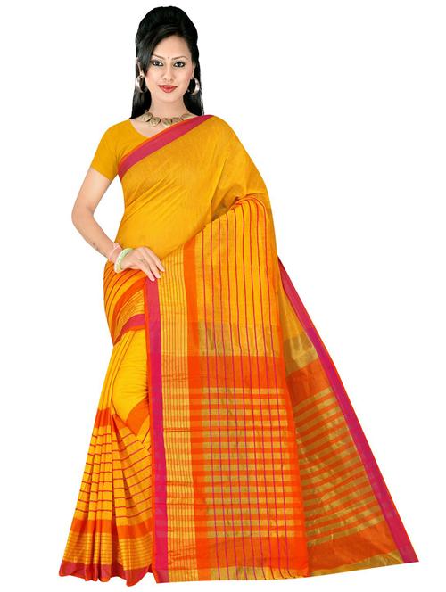 striped woven saree with blouse - 18500322 - Very Small Image - 1