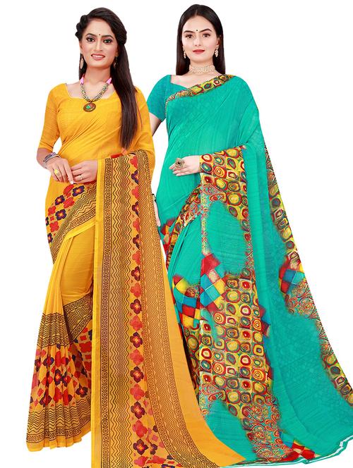 women's saree combo with blouse - 18500538 - Very Small Image - 1