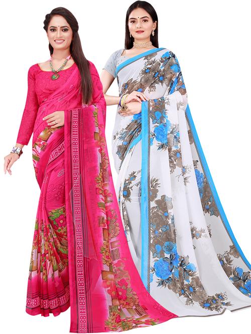 women's saree combo with blouse - 18500560 - Very Small Image - 1
