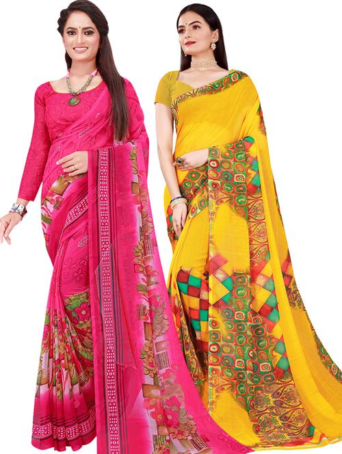 women's saree combo with blouse - 18500755 - Very Small Image - 1