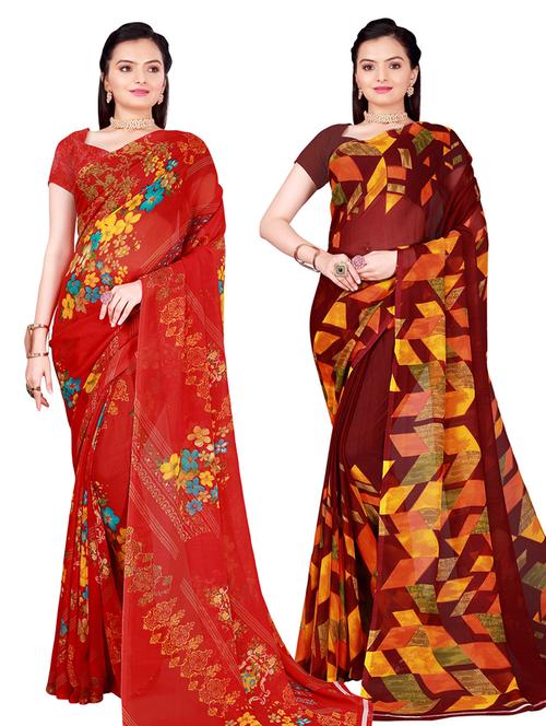 women's saree combo with blouse - 18500778 - Very Small Image - 1