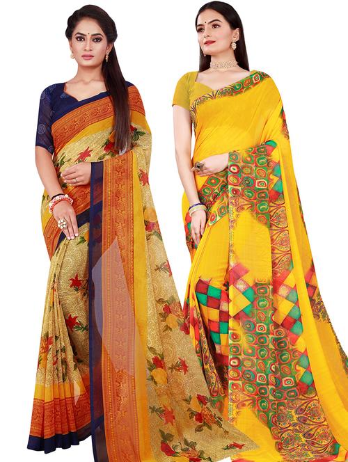 women's saree combo with blouse - 18500789 - Very Small Image - 1