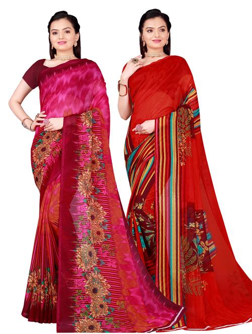 women's saree combo with blouse - 18500944 - Very Small Image - 1