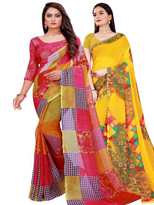 women's saree combo with blouse - 18500951 - Very Small Image - 1