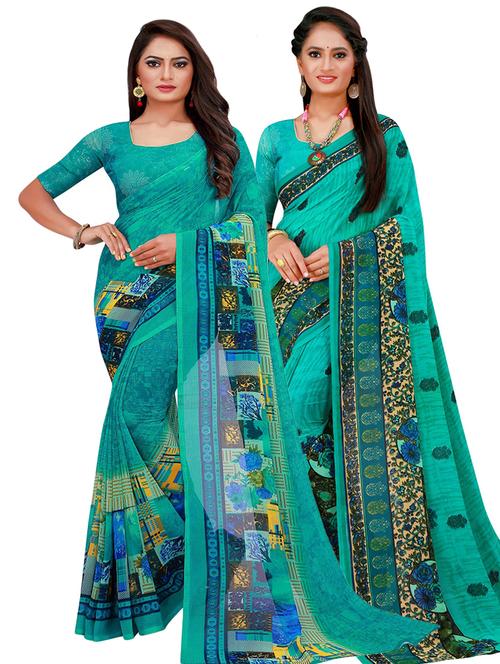 women's saree combo with blouse - 18500982 - Very Small Image - 1