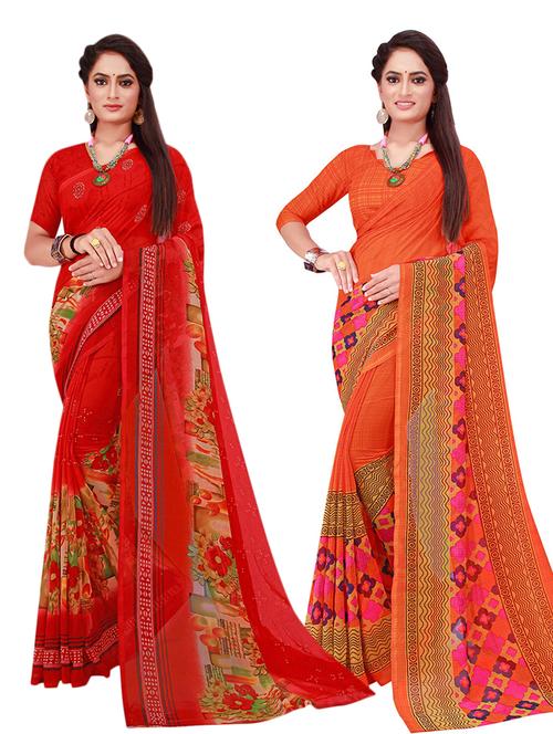 women's saree combo with blouse - 18501222 - Very Small Image - 1