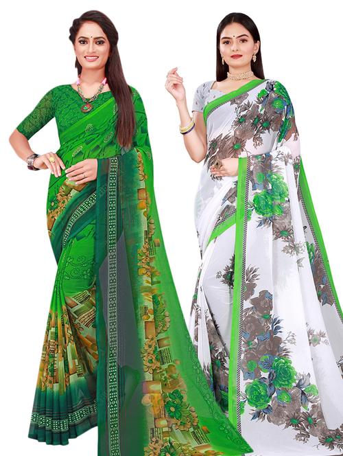 women's saree combo with blouse - 18501330 - Very Small Image - 1