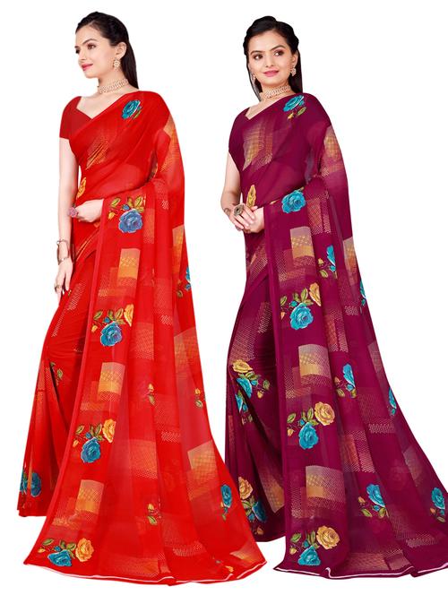 women's saree combo with blouse - 18501602 - Very Small Image - 1