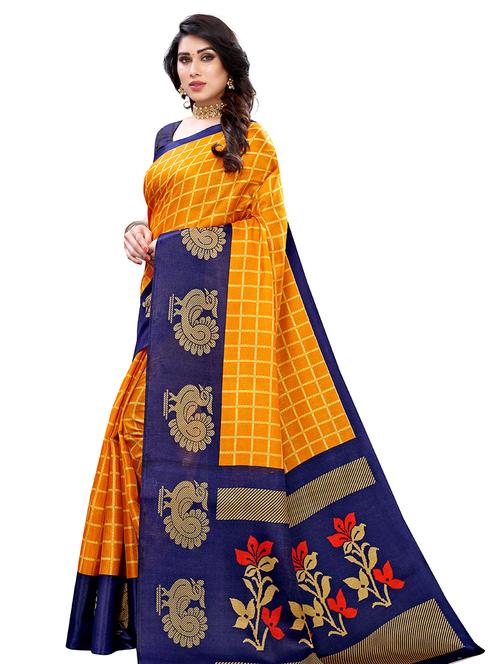 pack of 2 printed sarees with blouse - 18501822 - Very Small Image - 1