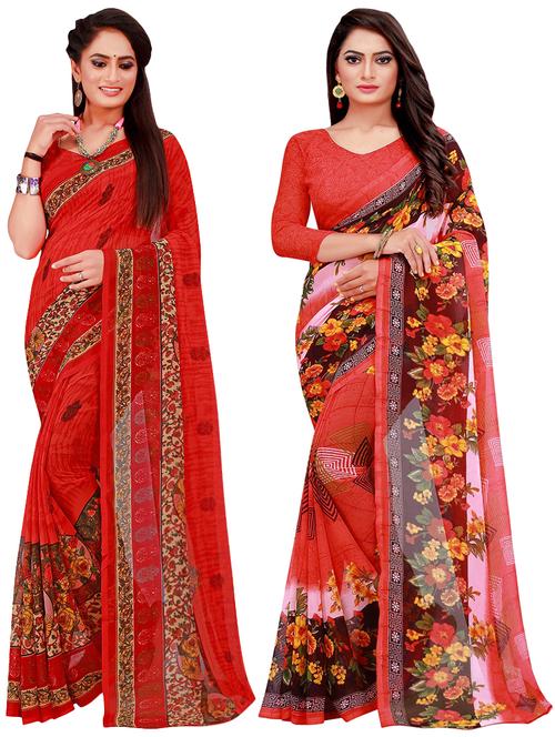 women's saree combo with blouse - 18501849 - Very Small Image - 1
