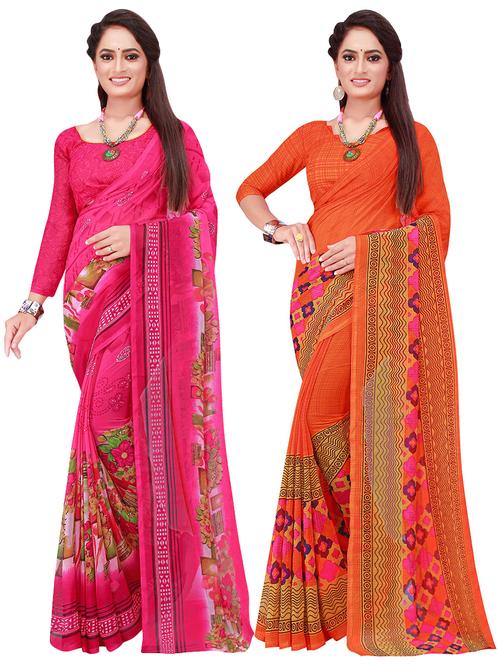 women's saree combo with blouse - 18501916 - Very Small Image - 1