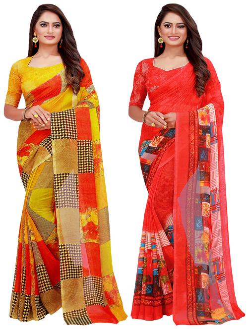women's saree combo with blouse - 18501944 - Very Small Image - 1