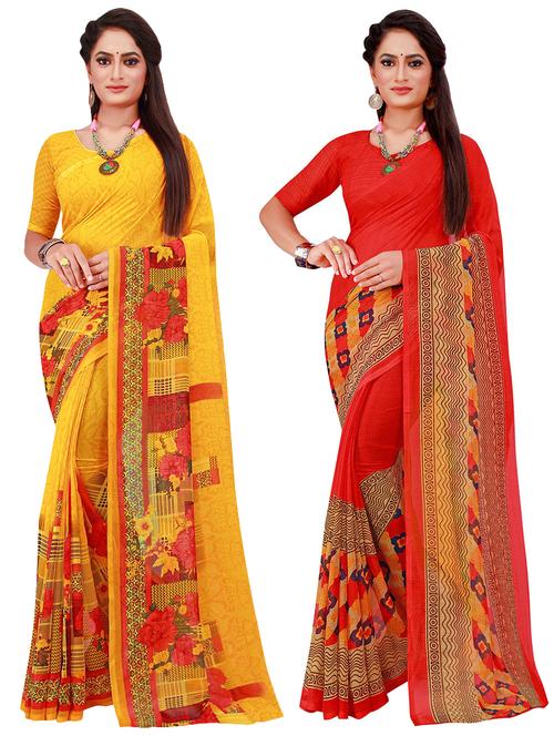 women's saree combo with blouse - 18501951 - Very Small Image - 1