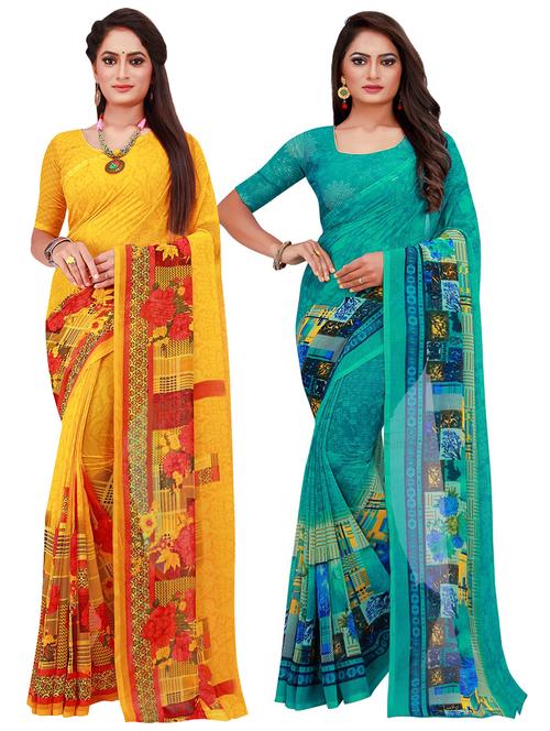 women's saree combo with blouse - 18502001 - Very Small Image - 1