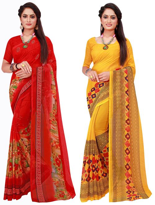 women's saree combo with blouse - 18502003 - Very Small Image - 1