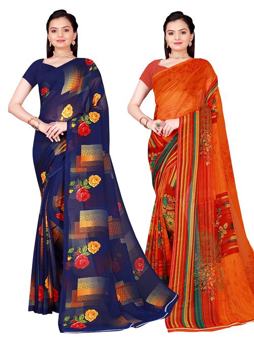 women's saree combo with blouse - 18502091 - Very Small Image - 1