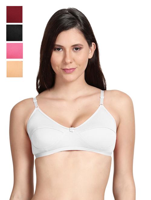 pack of 5 solid regular bra - 18502430 - Very Small Image - 1