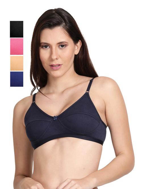 pack of 5 solid regular bra - 18502442 - Very Small Image - 1