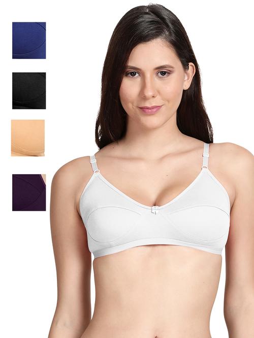 pack of 5 solid regular bra - 18502476 - Very Small Image - 1
