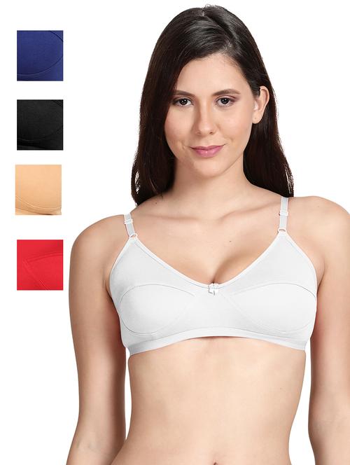 pack of 5 solid regular bra - 18502479 - Very Small Image - 1