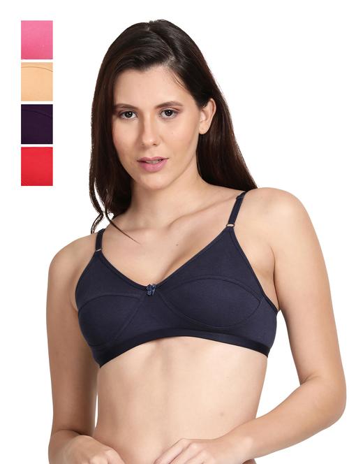 pack of 5 solid regular bra - 18502508 - Very Small Image - 1