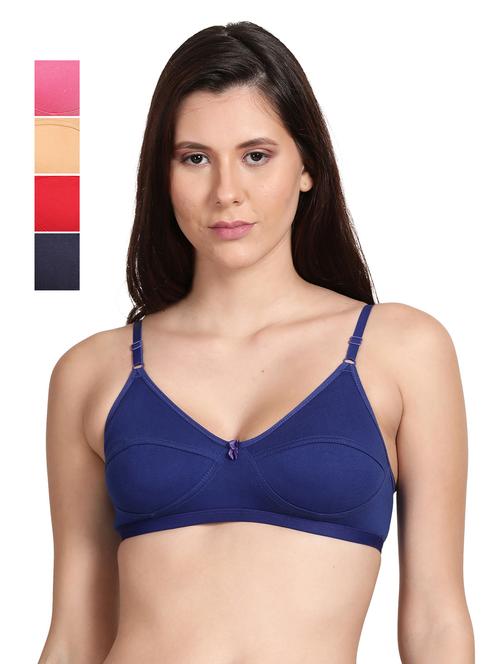 pack of 5 solid regular bra - 18502515 - Very Small Image - 1