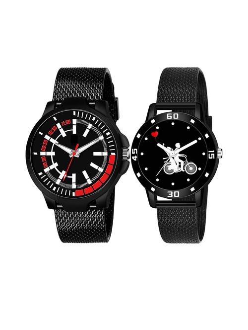 set of 2 men and women combo watches - 18503099 - Very Small Image - 1