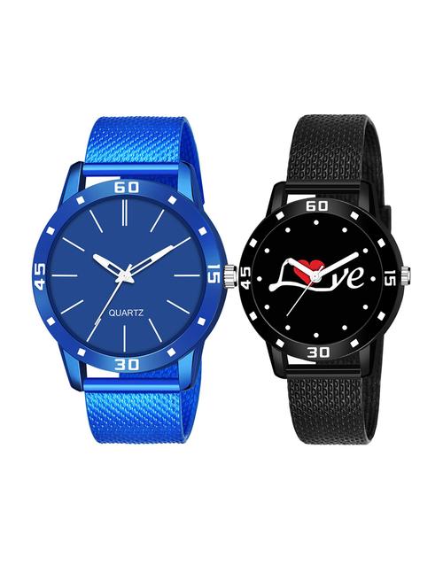 set of 2 men and women combo watches - 18503100 - Very Small Image - 1
