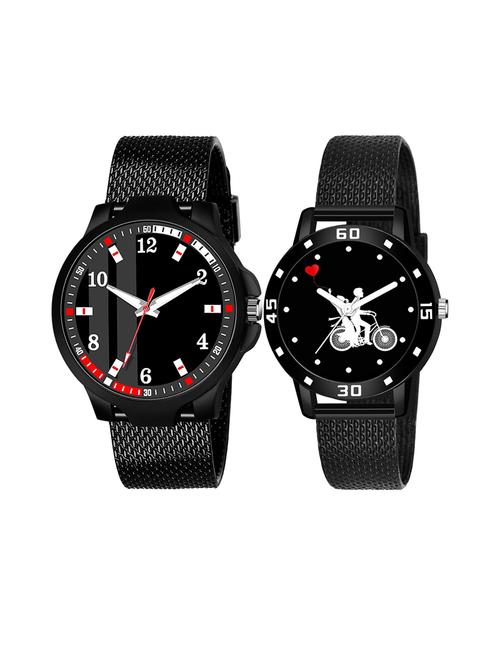 set of 2 men and women combo watches - 18503101 - Very Small Image - 1